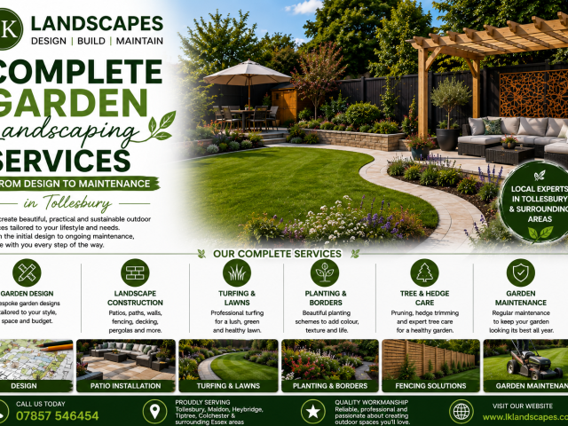 Complete Garden Landscaping Services: From Design to Maintenance in Tollesbury