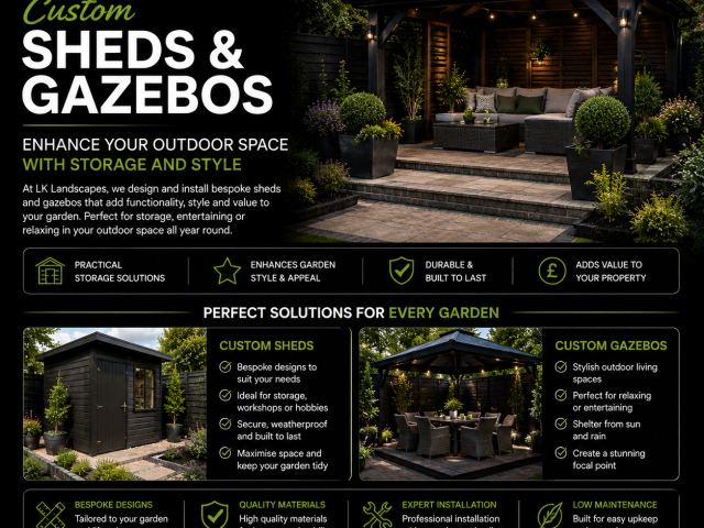 Custom Sheds & Gazebos: Enhance Your Outdoor Space with Storage and Style